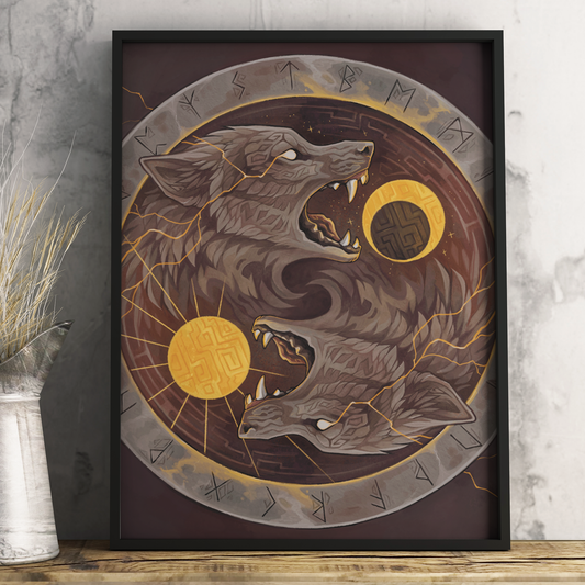 Art Print "Hati & Skoll"